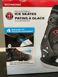 lot 83 image: New Schwinn Adjustable Ice Skates Youth 12-2