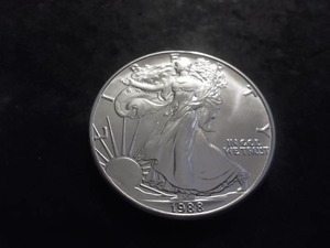 1988 Silver Eagle Dollar 1 Oz. 99.9 Fine Silver MS From Unc Roll