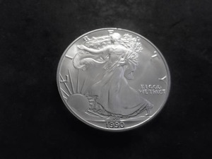 1990 Silver Eagle Dollar 1 Oz. 99.9 Fine Silver MS From Unc Roll