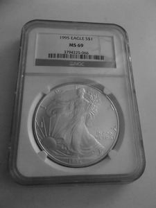1995 Silver Eagle Dollar 1 Oz. 99.9 Fine Silver