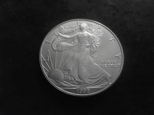 1998 Silver Eagle Dollar 1 Oz. 99.9 Fine Silver MS From Unc Roll
