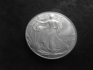 2000 Silver Eagle Dollar 1 Oz. 99.9 Fine Silver MS From Unc Roll