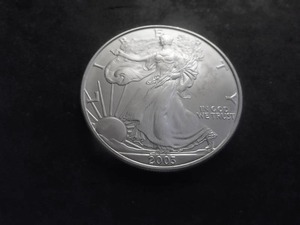 2003 Silver Eagle Dollar 1 Oz. 99.9 Fine Silver MS From Unc Roll