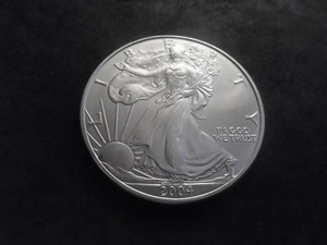 2004 Silver Eagle Dollar 1 Oz. 99.9 Fine Silver MS From Unc Roll