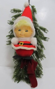 lot 16 image: Vintage Japan 1960s Pixie Christmas Wall Hanging