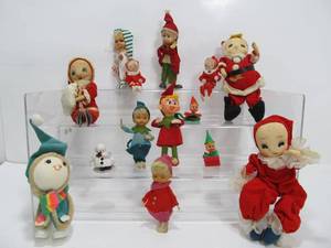 lot 17 image: Vintage 1960s Era Christmas Pixies etc 