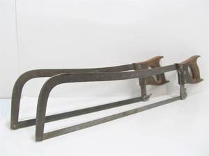 lot 52 image: Very Nice Pair of Antique ADAMS Butcher Saws