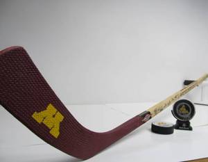 lot 83 image: Authentic National Champions MN GOPHER Womens Hockey Team Signed Stick & Puck