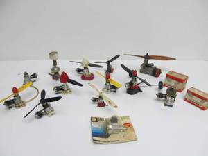 lot 142 image: Large Group of RC Model Airplane Motors Carbs etc
