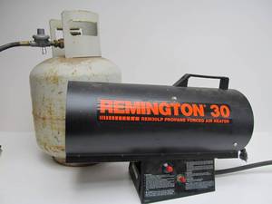 lot 177 image: Working REMINGTON Model REM30LP Propane Forced Air Garage Heater