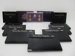 lot 101 image: Group of Vintage US Coin Mint Proof Sets