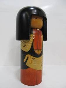 lot 111 image: Larger Signed Wood Japanese Kokeshi Doll