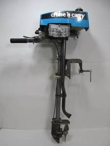 lot 121 image: Very Cool Vintage Cruise N Carry Lightweight Outboard Motor