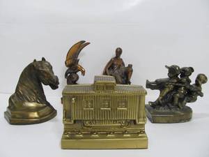 lot 152 image: Nice Group of Vintage Single Brass Bookends