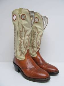 lot 193 image: Quality Tony Lama Mens Leather Cowboy Boots - Size 9 12EE