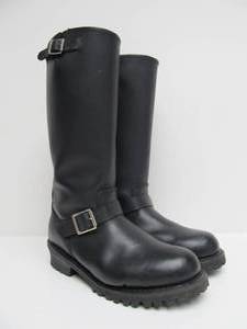 lot 194 image: Like New Mens Leather Guide Gear Engineer Boots - Size 9.5 - Black