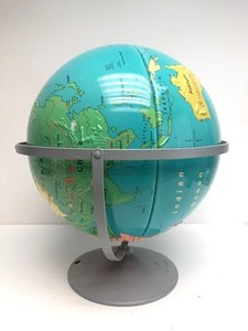 lot 301 image: Excellent LARGE Vintage Nystrom World Globe