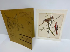 lot 315 image: Signed Vintage RAY HARM Wildlife Art Bird Artwork