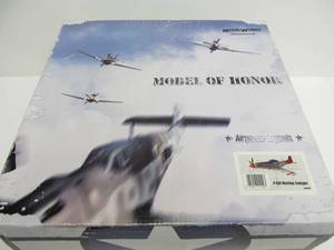 lot 231 image: Large ModelWorks P-51 Mustang Spitfire Fighter Plane Display wStand