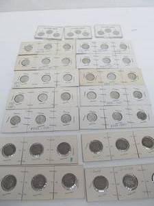 lot 238 image: Collection of Uncirculated 1943 Steel Pennies & Some other Coins