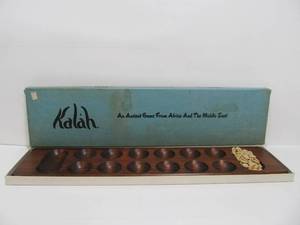 lot 268 image: Vintage KALAH or Mancala Game Board by Kontrell