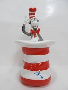 lot 280 image: Dr. Seuss Thing 1 & Thing 2 Ceramic Cookie Jar