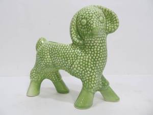 lot 296 image: Mid Century RED WING Art Pottery Green SheepLamb Planter 