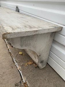 lot 368 image: Large Antique Architectural Tin Corbel Wall Shelf