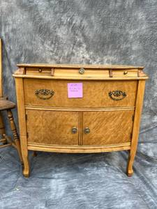 Stunning Birdseye Provincial Commode Cabinet