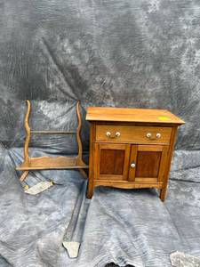 Country Chic Oak Commode Cabinet