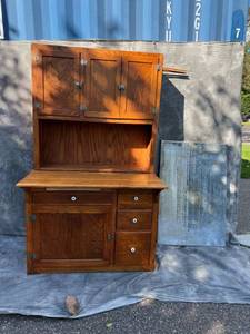 Handsome Kitchen Hutch with Tin Surface