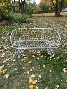Rustic Vintage Metal Porch Loveseat