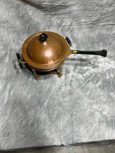 Fantastic Vintage Copper Fondue Double Boiler by Clark, Frary & Clark