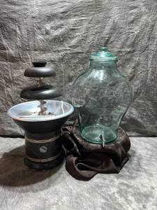 Chocolate Fondue and Glass Beverage Cooler