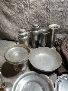 Pewter Serving Pieces and Lot Collection