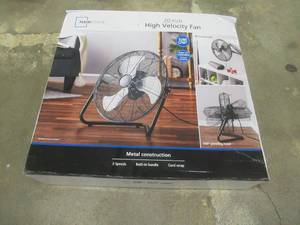 lot 503 image: Mainstays Floor or Wall Mount 20 High Velocity Fan - SOLD AS IS