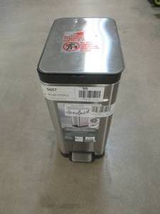 lot 560 image: Better Homes and Gardens Rectangular Step Can in Stainless - Slight Scratch and Dent - SOLD AS IS