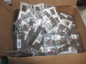 lot 574 image: Box of 100s of Hairitage Colored Mesh Hair Ties. NEW SOLD AS IS