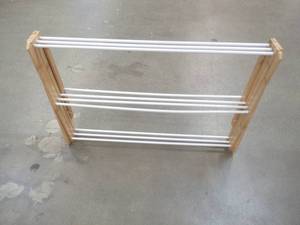 lot 582 image: Foldable Clothes Drying Rack - NEW SOLD AS IS