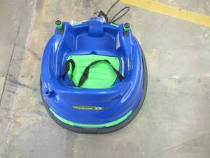 lot 601 image: Flybar 6V Bumper Car, Battery Powered Ride On, Fun LED Lights, Includes Charger, Blue - Works Well SOLD AS IS