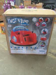 lot 602 image: Xootz Twist N Bump IndoorOutdoor Electric Bumper Car - Will Not Charge, Needs new battery SOLD AS IS.