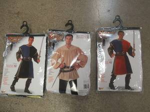 lot 625 image: (3) Adult Medieval Halloween Costumes - NEW SOLD AS IS