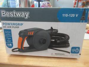 lot 642 image: Bestway Power Grip AC Air Pump - Open Box, Like New, Works Well - SOLD AS IS
