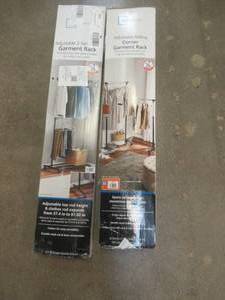 lot 657 image: (2) Mainstays Adjustable Clothing Racks - Open Box, SOLD AS IS