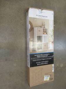 lot 669 image: Mainstays 6-Cube Organizer in White. Packaging Damage (Some Slight Corner Edge Dings) SOLD AS IS.