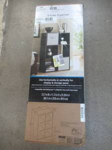 lot 704 image: Mainstays 6-Cube Storage Organizer, Black, Dimensions 23.7 W x 11.73 D x 35.39 - SOLD AS IS