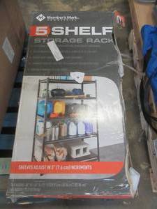 lot 741 image: Members Mark 5-Shelf Storage Rack, 24 x 48 x 72 - OPEN BOX, SOLD AS IS
