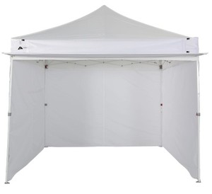 lot 532 image: Ozark Trail 10 x 10 White Commercial Instant Canopy with Sidewalls - SOLD AS IS