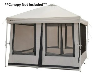 lot 544 image: Ozark Trail 7-Person 2-in-1 Screen House Connect Tent with 2 Doors, Canopy Sold Separately - SOLD AS IS