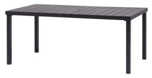 lot 556 image: Better Homes & Gardens Ventura Dining Table, Black, Dimensions 38 x 68 x 29, Connecting Pieces Are Slightly Off When Assembling - SOLD AS IS